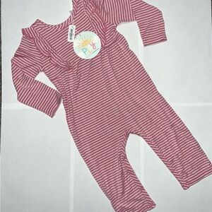 Little Sleepies NWT Play 12-18m Garden Rose Stripe Romper